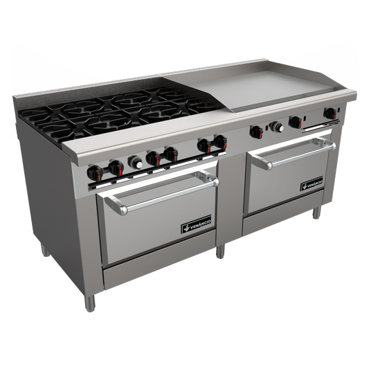 Venancio R482ST-24B24G Restaurant Series Elite Combo Ranges 24″ Burner 24" Griddle with Standard Oven