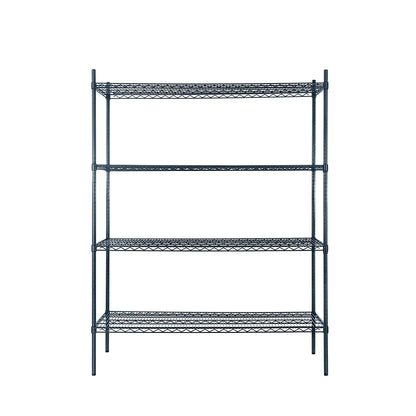 Atosa MWSSE182474 4-Shelf Epoxy Shelving Unit w/ 74" Posts (18"x24")-Slate Gray