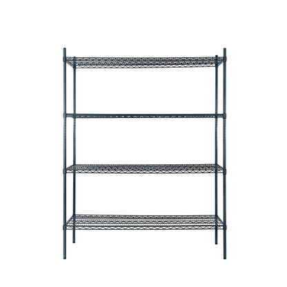 Atosa MWSSE183674 4-Shelf Epoxy Shelving Unit w/ 74" Posts (18"x36")-Slate Gray