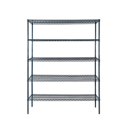 Atosa MWSSE182486 5-Shelf Epoxy Shelving Unit w/ 86" Posts (18"x24")-Slate Gray