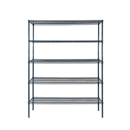 Atosa MWSSE243686 5-Shelf Epoxy Shelving Unit w/ 86" Posts (24"x36")-Slate Gray