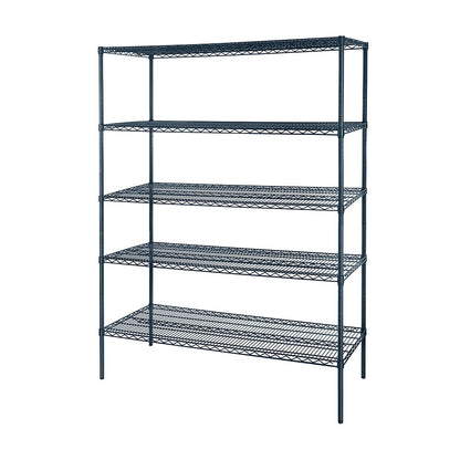 Atosa MWSSE246086 5-Shelf Epoxy Shelving Unit w/ 86" Posts (24"x60")-Slate Gray