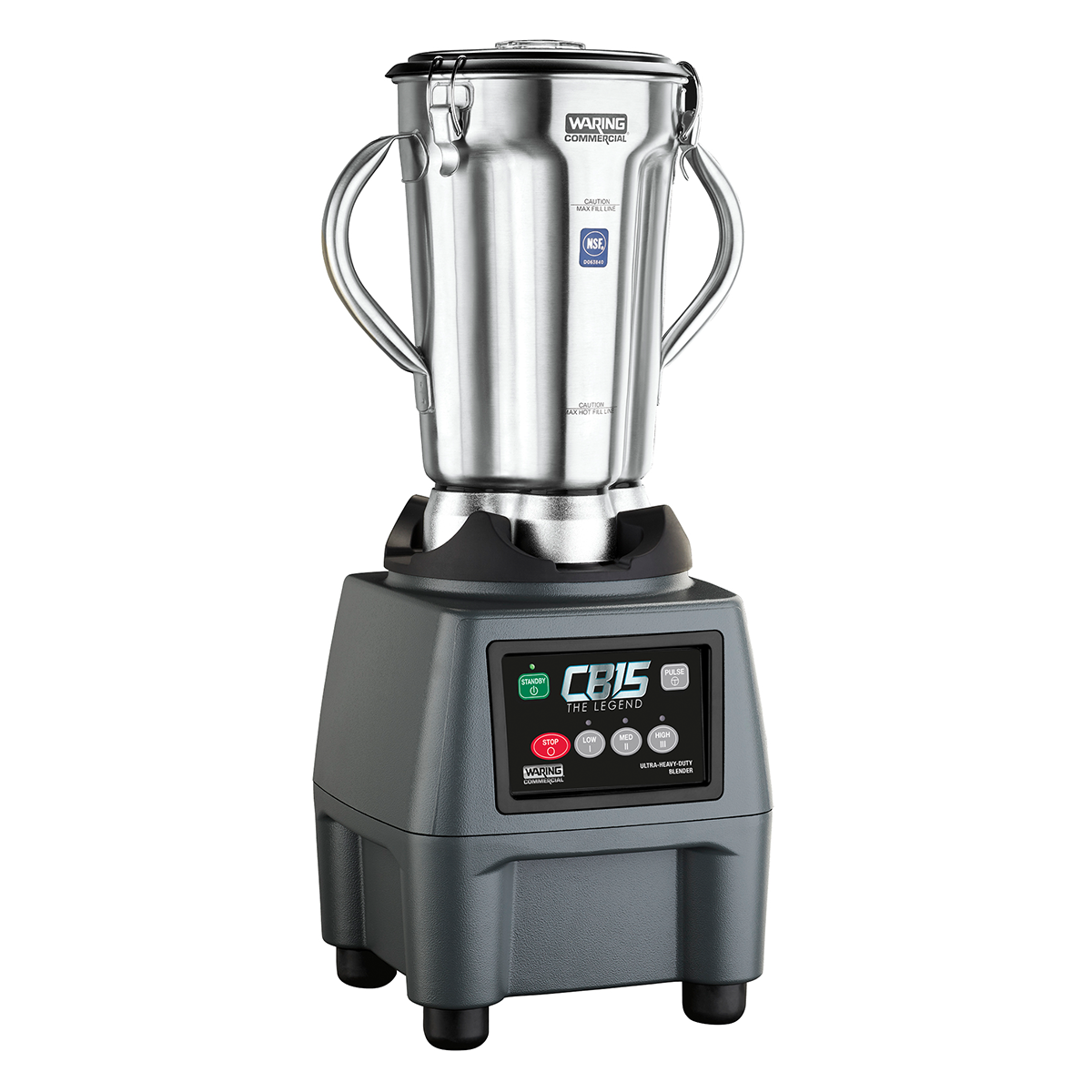 Waring CB15 3.75 HP Blender, 1 Gallon, Electronic Touchpad Controls with Stainless Steel Container