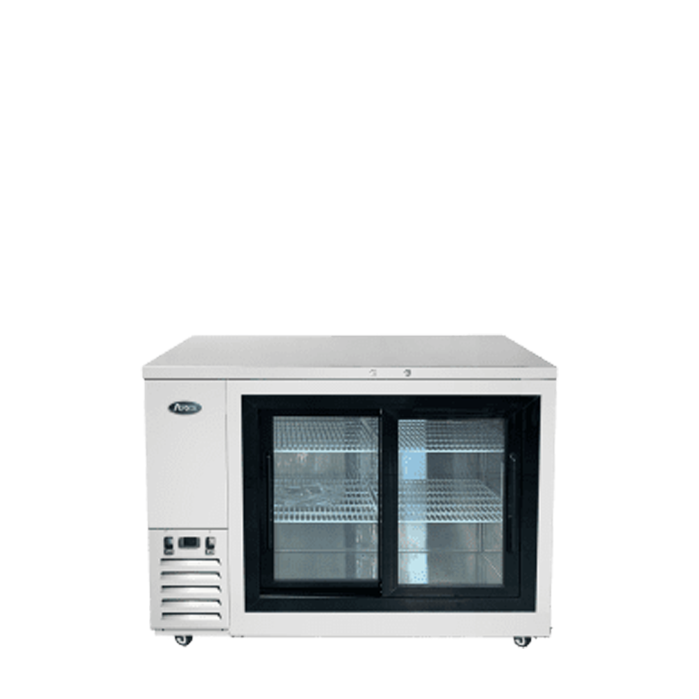 Atosa SBB48SGGRAUS1 48" Back Bar Cooler w/ Sliding Glass Door Shallow Depth (S/S Exterior)