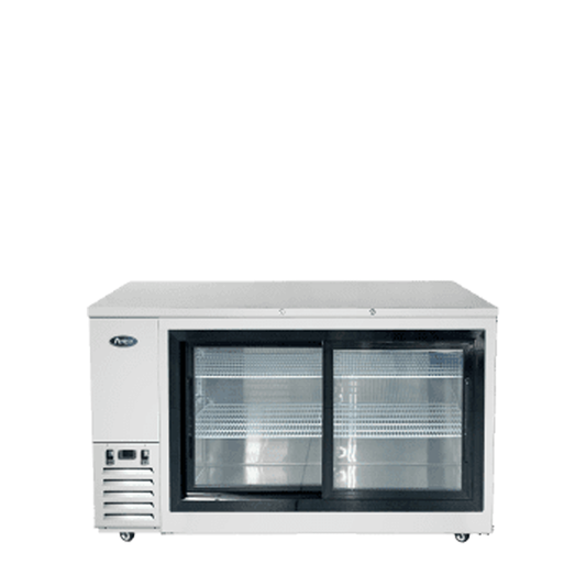 Atosa SBB69SGGRAUS1 69" Back Bar Cooler w/ Sliding Glass Door Shallow Depth (S/S Exterior)