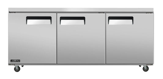 Juneau 72″ Undercounter Freezer Three Door Stainless Steel, 11 cu.ft. Capacity, 115 V, 780 W