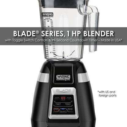 Waring BB340 1 HP Bar Blender, 2-Speed/PULSE w/ Keypad and 30-Second Timer and 48 oz. Container