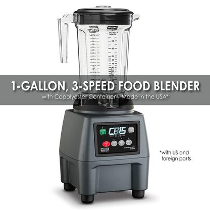 Waring CB15P 3.75 HP Blender, 1 Gallon, Electronic Touchpad Controls with Copolyester Jar