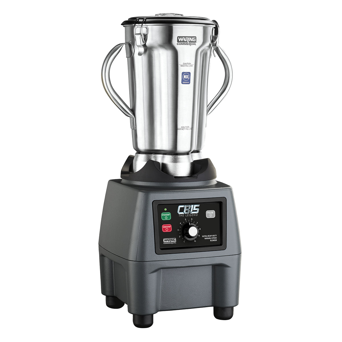 Waring CB15V 3.75 HP Blender, 1 Gallon, Variable Speed with Stainless Steel Container