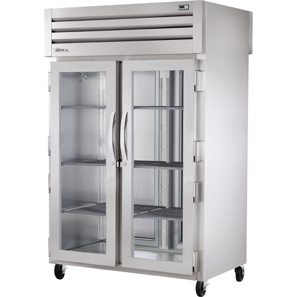 True STA2RPT-2G-2S-HC Pass-Thru Glass Front/Solid Rear Swing Doors Refrigerator