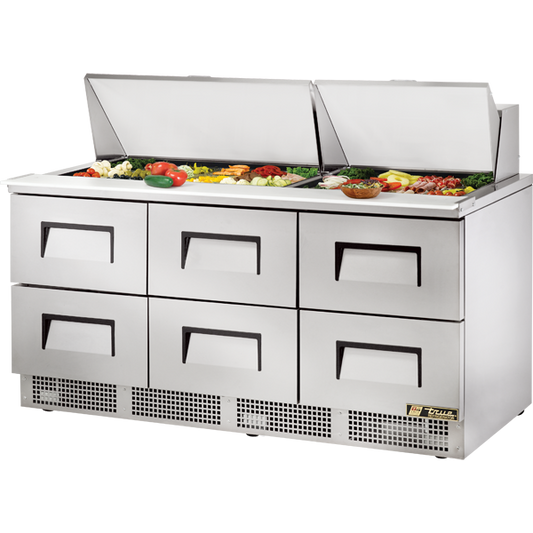 True TFP-72-30M-D-6 Drawered Food Prep Unit