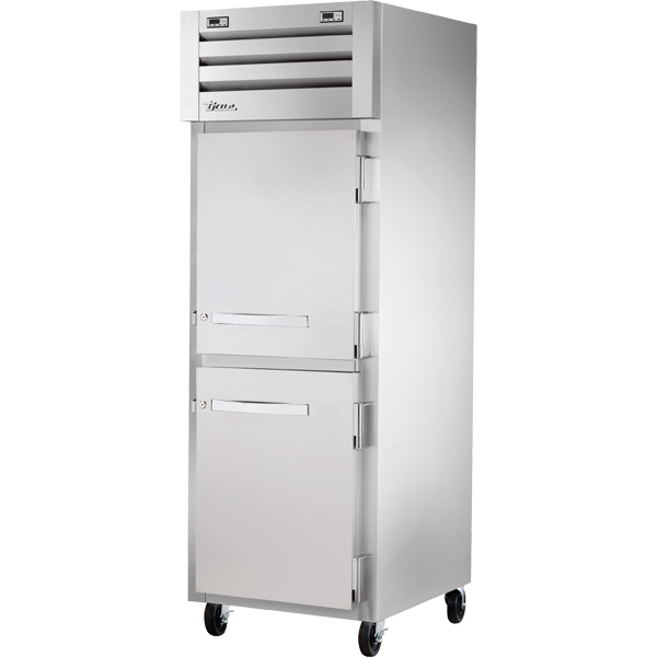 True STR1DT-2HS-HC Reach-In Solid Half Swing Door Dual Temperature Refrigerator/Freezer