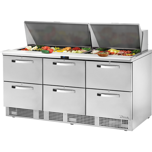 True TFP-72-30M-D-6~SPEC3 Food Prep Unit with Drawers~Spec Package 3