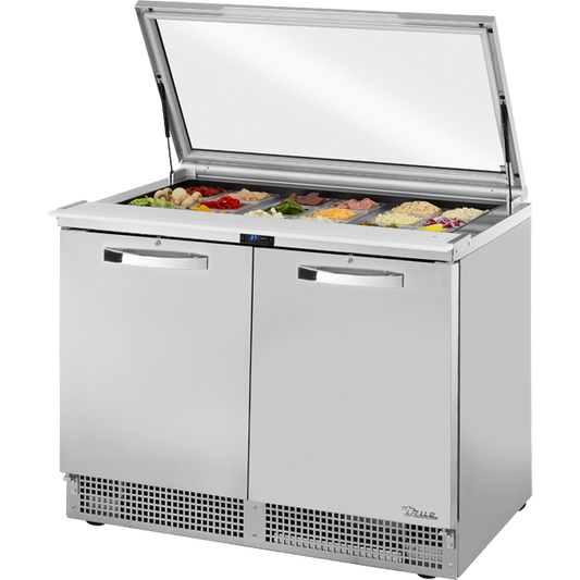 True TFP-48-18M-FGLID~SPEC3 Food Prep Unit with Flat Glass Lid~Spec Package 3