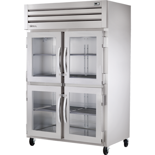 True STR2R-4HG-HC Reach-In Glass Half Swing Door Refrigerator