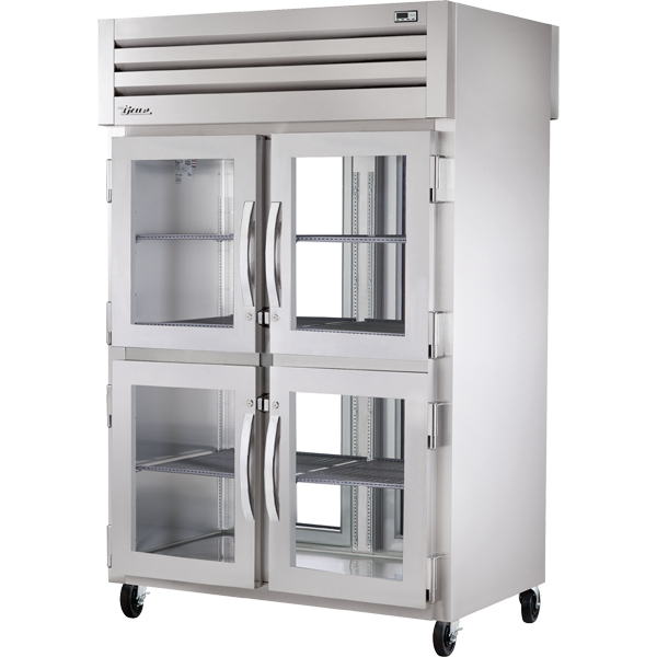 True STA2RPT-4HG-2G-HC Pass-Thru Glass Half Front/Glass Rear Swing Doors Refrigerator