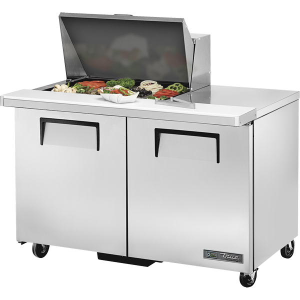 True TSSU-48-12M-B-HC Mega-Top Solid Door Sandwich/Salad Unit