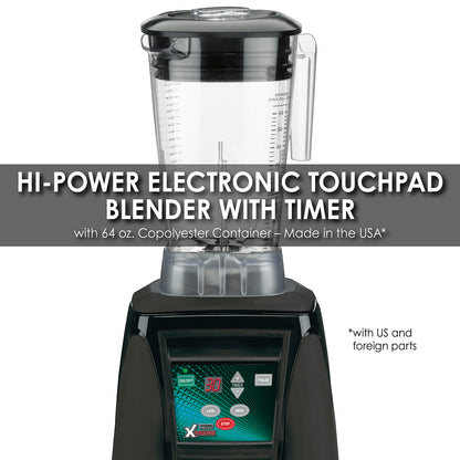 Waring MX1100XTX 3.5 HP Blender w/ Electronic Keypad, 30-Second Timer & 64 oz. BPA-Free Copolyester Container