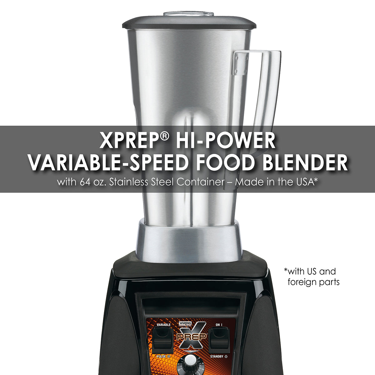 Waring MX1200XTS 3.5 HP Blender w/ Variable Speed Dial Controls & 64 oz. Stainless Steel Container
