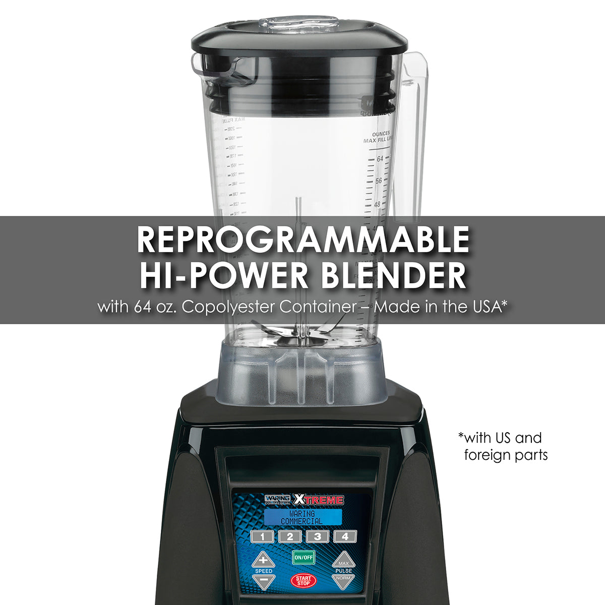 Waring MX1300XTX 3.5 HP Blender w/LCD Display, Programmable & 64 oz. BPA-Free Copolyester Container