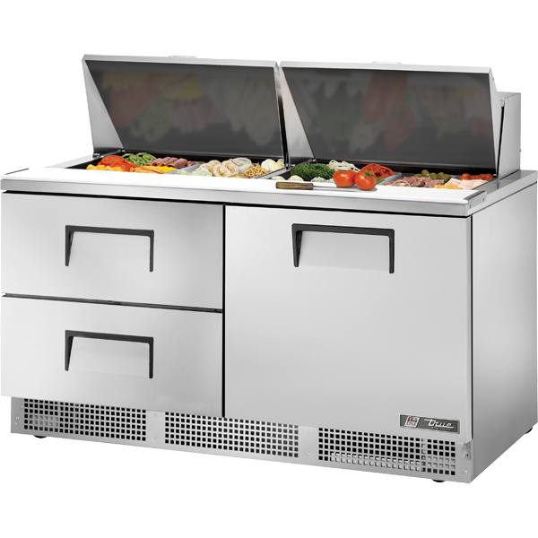 True TFP-64-24M-D-2 Door and Drawered Food Prep Unit