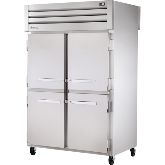 True STG2RPT-4HS-2S-HC Pass-Thru Solid Half Front/Solid Rear Swing Doors Refrigerator