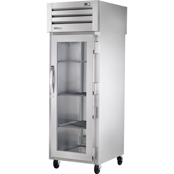 True STA1RPT-1G-1S-HC Pass-Thru Glass Front/Solid Rear Swing Doors Refrigerator