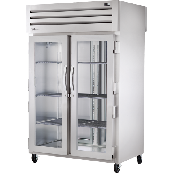 True STG2HPT-2G-2S Pass-Thru Glass Front/Solid Rear Swing Doors Heated Cabinet