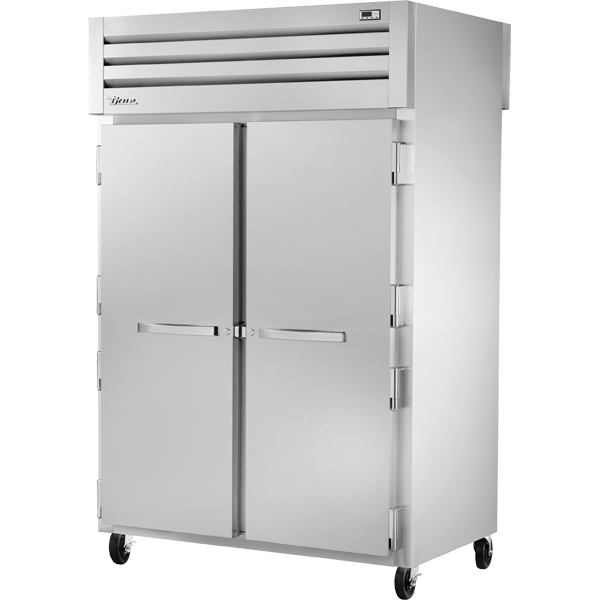 True STA2RPT-2S-2G-HC Pass-Thru Solid Front/Glass Rear Swing Doors Refrigerator