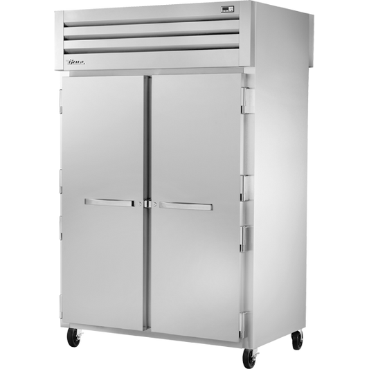 True STA2RPT-2S-2G-HC Pass-Thru Solid Front/Glass Rear Swing Doors Refrigerator