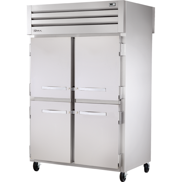 True STR2RPT-4HS-2S-HC Pass-Thru Solid Half Front/Solid Rear Swing Doors Refrigerator