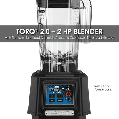 Waring TBB160 2 HP Blender, Electronic Keypad & 60-Second Timer, with 48 oz. BPA-Free Copolyester Container