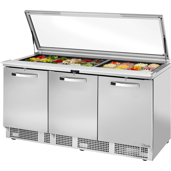 True TFP-72-30M-FGLID~SPEC3 Food Prep Unit with Flat Glass Lid~Spec Package 3