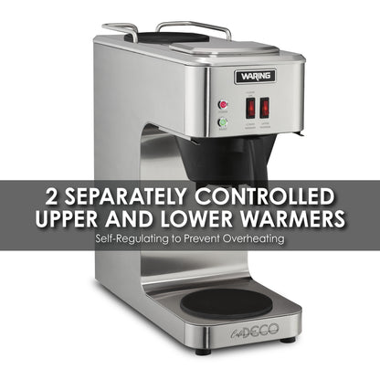 Waring WCM50 Pour-Over Coffee Brewer, Two Warmers