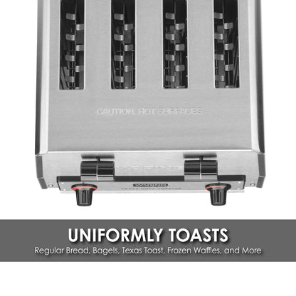 Waring WCT800 4-Slice Heavy-Duty Commercial Toaster, 120V, 19 Amp