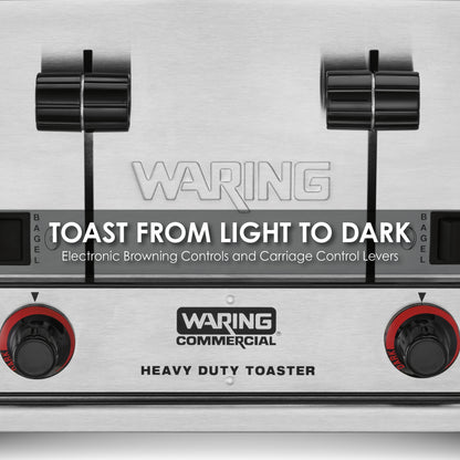 Waring WCT850 4-Slice Heavy-Duty Switchable Bagel/Toast Toaster, 208V