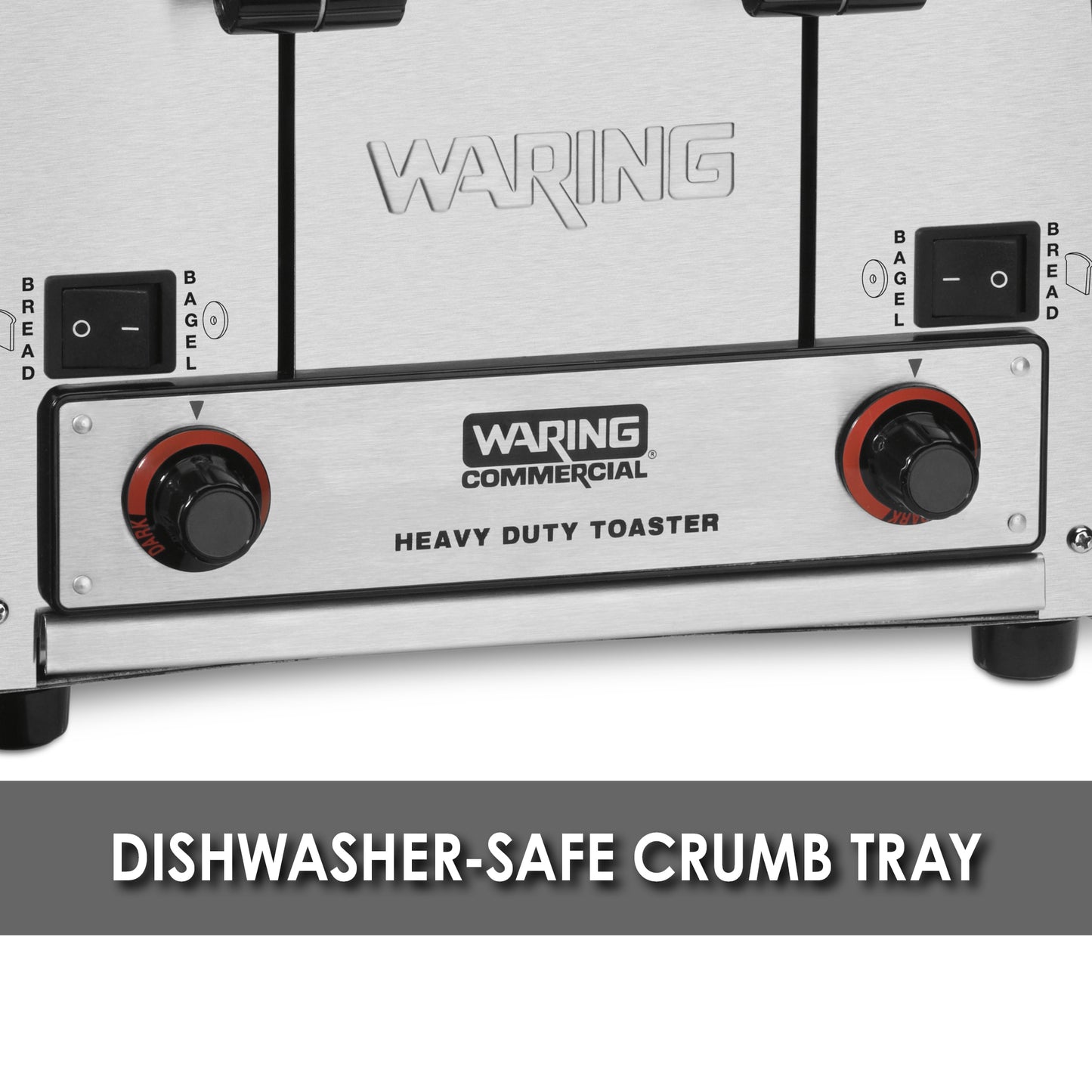 Waring WCT850RC 4-Slice Heavy-Duty Switchable Bagel/Toast Toaster, 120V