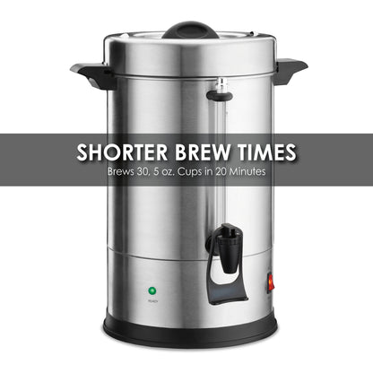 Waring WCU30 Coffee Urn Stainless Steel – 30 Cups