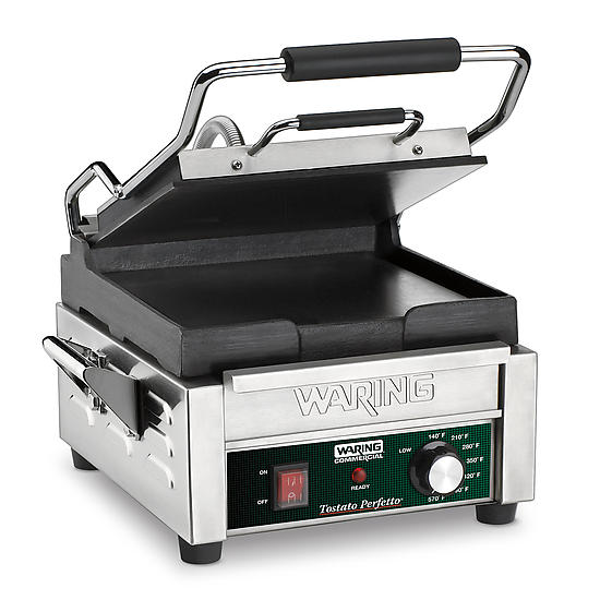 Waring WFG150 Tostato Perfetto® Compact Flat Toasting Grill — 120V (9.75" x 9.25" cooking surface)