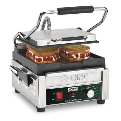 Waring WFG150 Tostato Perfetto® Compact Flat Toasting Grill — 120V (9.75" x 9.25" cooking surface)