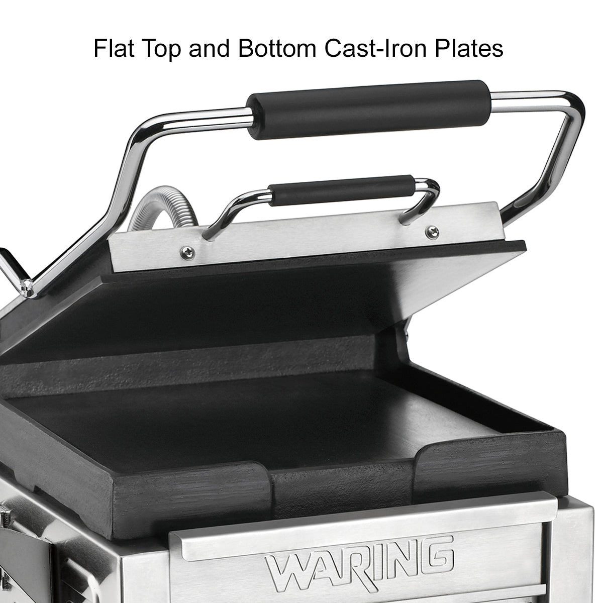 Waring WFG150T Tostato Perfetto® Compact Flat Toasting Grill with Timer — 120V (9.75" x 9.25" cooking surface)