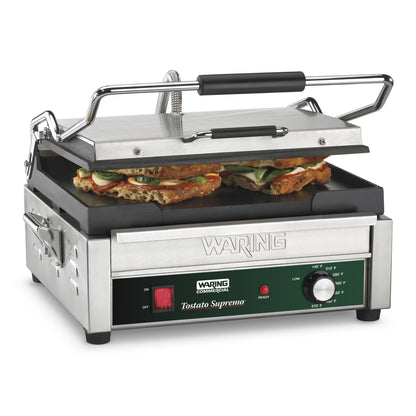 Waring WFG250 Tostato Supremo® Large Flat Toasting Grill — 120V (14.5" x 11" cooking surface)