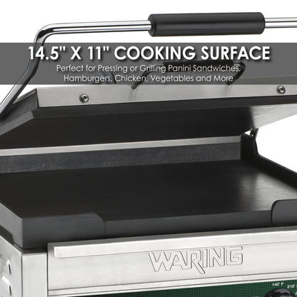 Waring WFG250 Tostato Supremo® Large Flat Toasting Grill — 120V (14.5" x 11" cooking surface)