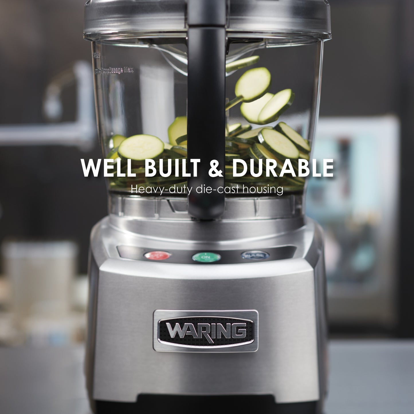 Waring WFP16S 4-Qt. Bowl Cutter Mixer with LiquiLock® Seal System