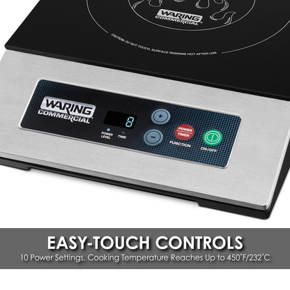 Waring WIH200 Light-Duty Commercial Induction Range, 120V, 1800W