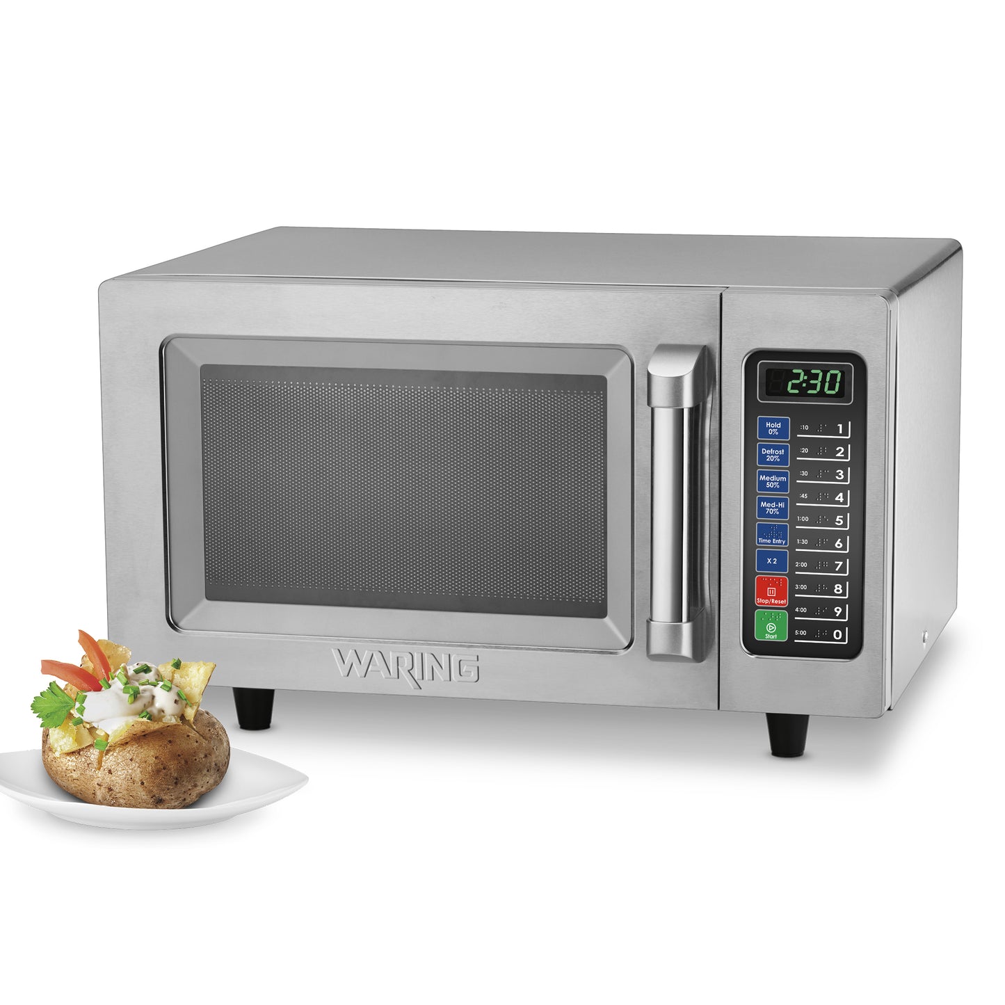 Waring WMO90 Medium-Duty Microwave Oven, .9 Cubic Feet, 120V-1000W