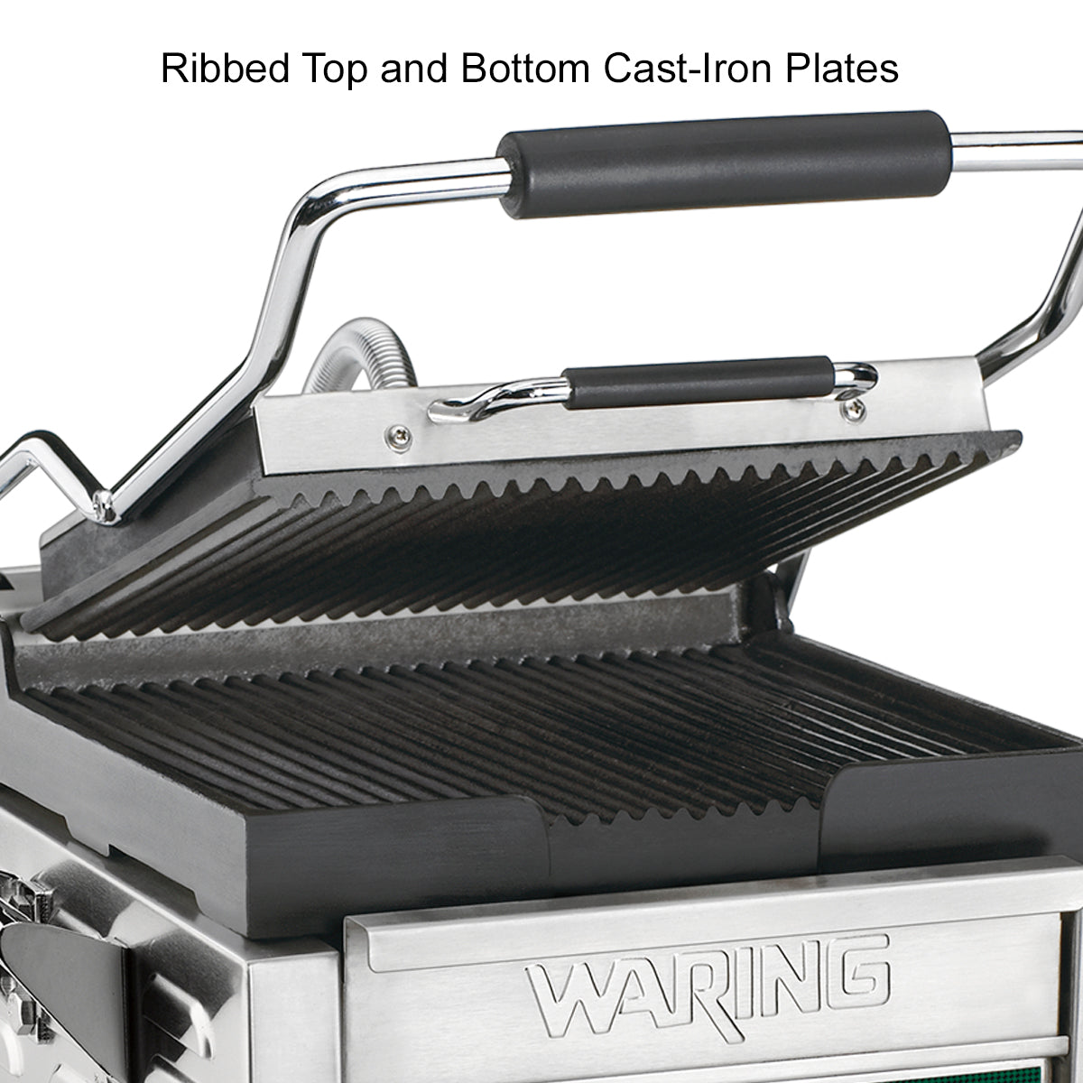 Waring WPG150T Panini Perfetto® Compact Panini Grill with Timer — 120V (9.75" x 9.25" cooking surface)