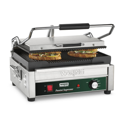 Waring WPG250 Panini Supremo® Large Panini Grill — 120V (14.5" x 11" cooking surface)