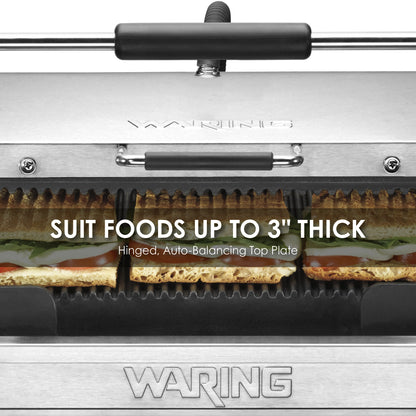 Waring WPG250 Panini Supremo® Large Panini Grill — 120V (14.5" x 11" cooking surface)