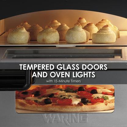 Waring WPO350 Medium-Duty Double-Deck Pizza Oven